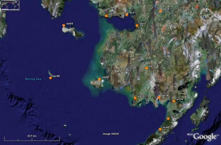 Map of ASC stations