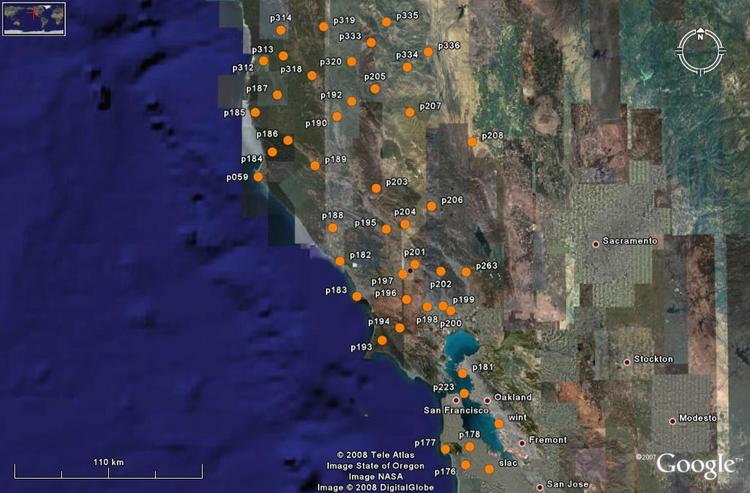 Map of CCD stations