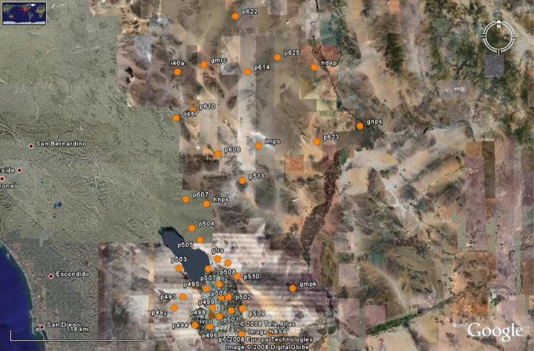 Map of CDT stations