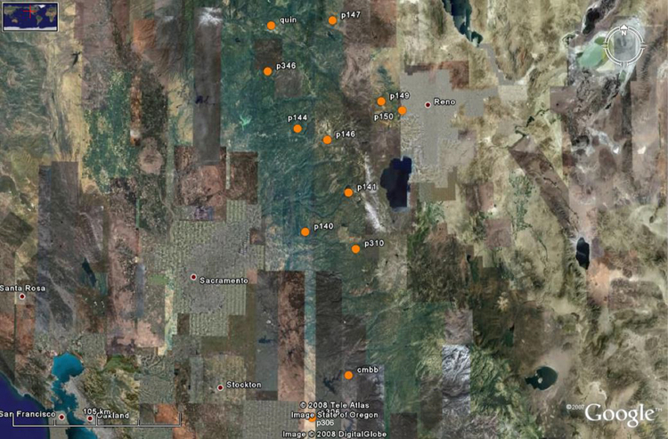 Map of CSN stations