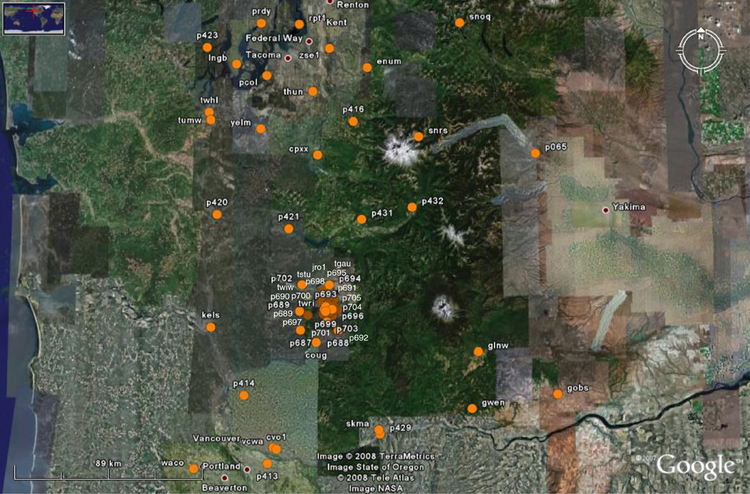 Map of WSC stations