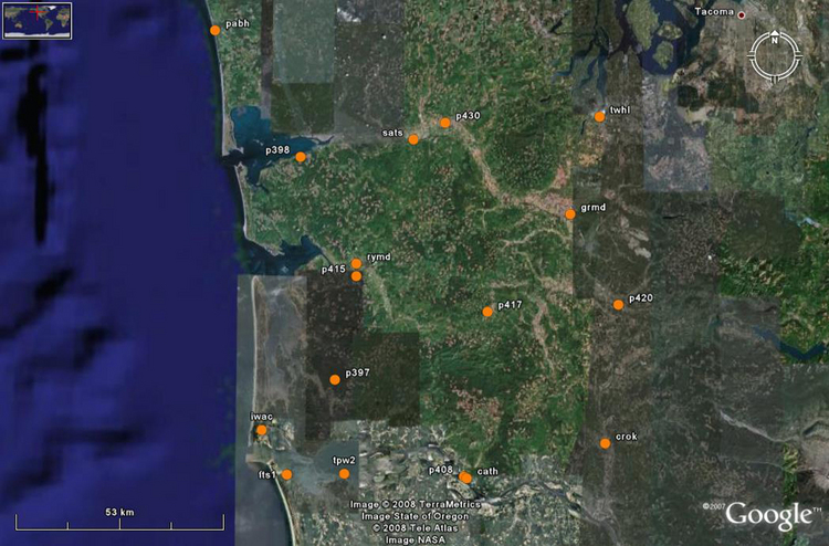 Map of WWH stations